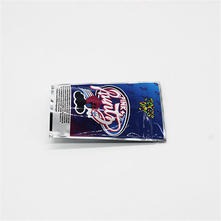 3.5g Weed Bag Three Side Sealed Aluminized Zipper Stand Up Pouch For Packing 5g weed