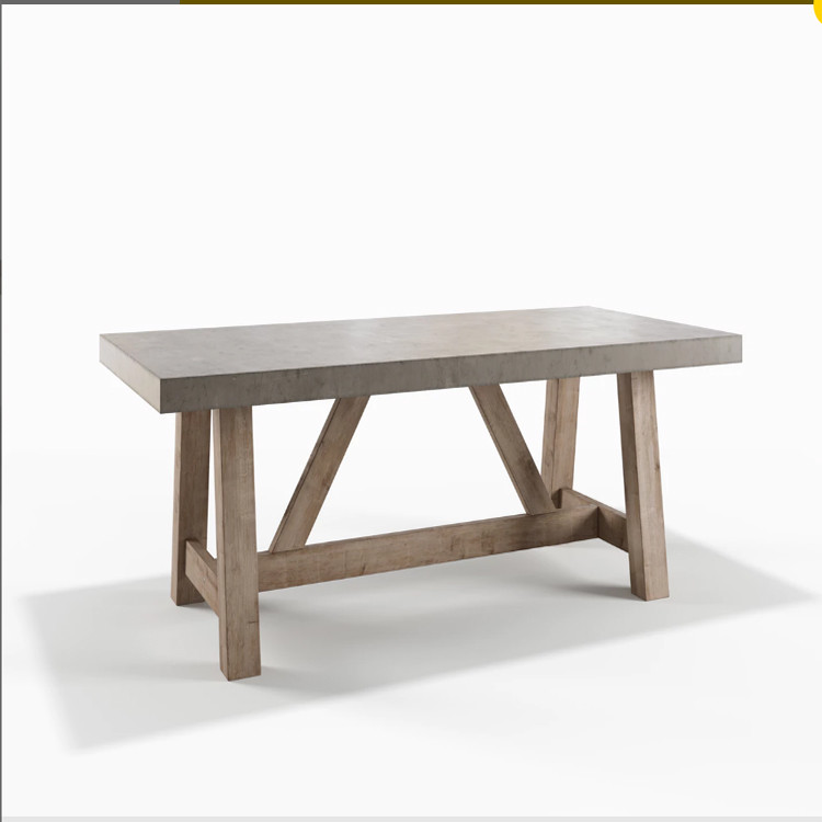 China Foshan City Concrete Patio Side Table for Outdoor Decor Concrete Table Sets Bench