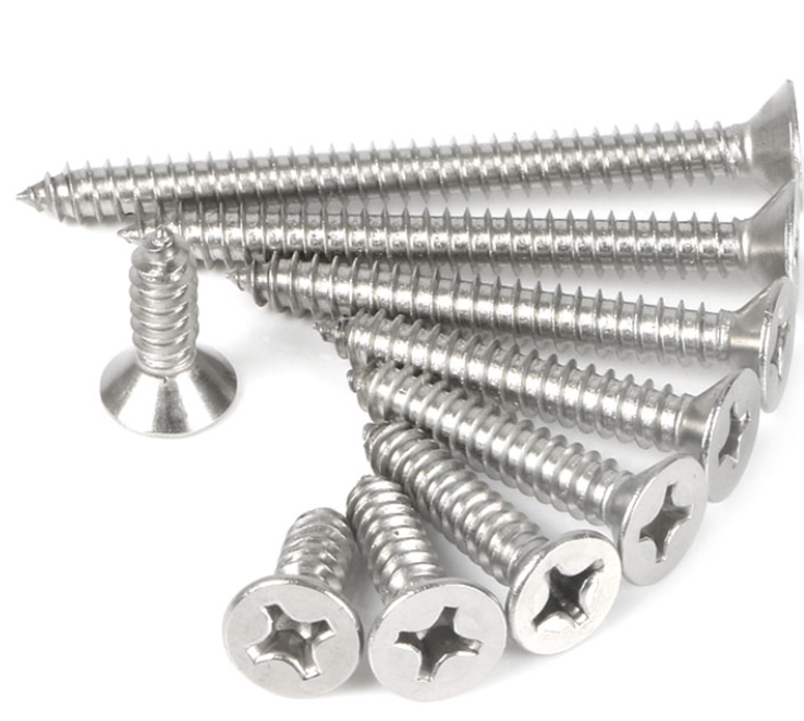SUS304 SUS316 Cross Recessed Countersunk Head Screw GB846 Countersunk Head Tapping Screws