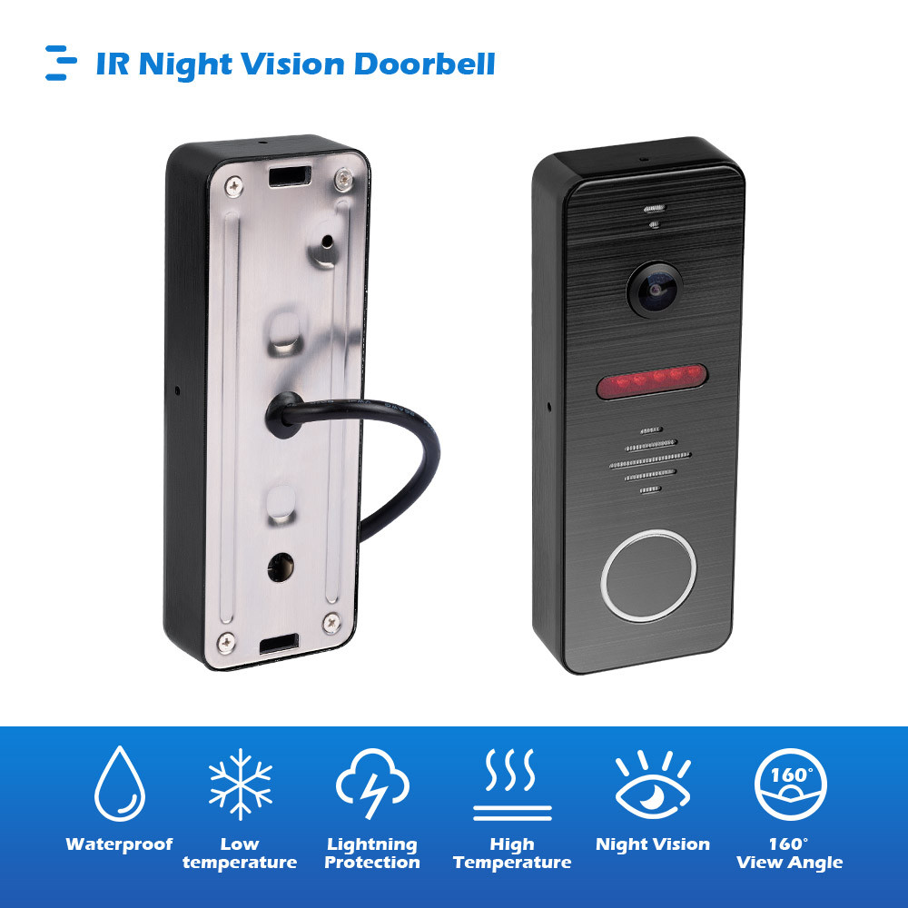 Villa 2 Wire Video Doorbell Home Intercom IP65 Waterproof 7 Inch Monitor
