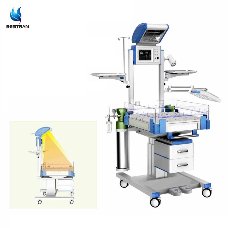 8'' Touch Screen Infant Radiant Warmer Hospital Infant Thermal Support Device LED Phototherapy