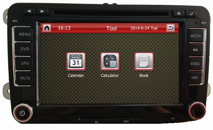 Ouchaungbo Car DVD Video Player GPS Navigation for Volkswagen Tiguan 2007-2012 USB iPod AUX OCB-9802