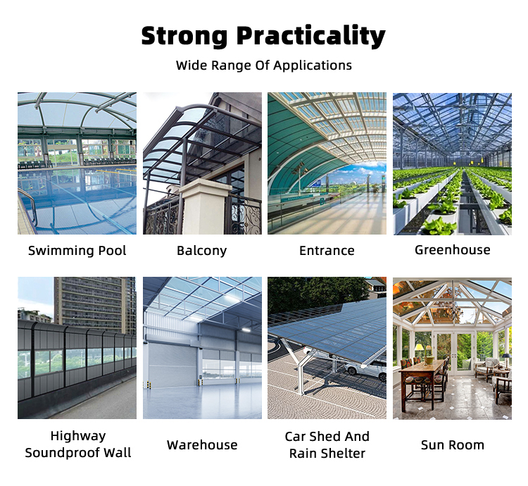 Four Wall Polycarbonate Sheet 16mm-32mm PC Hollow Sheet For Partition Board