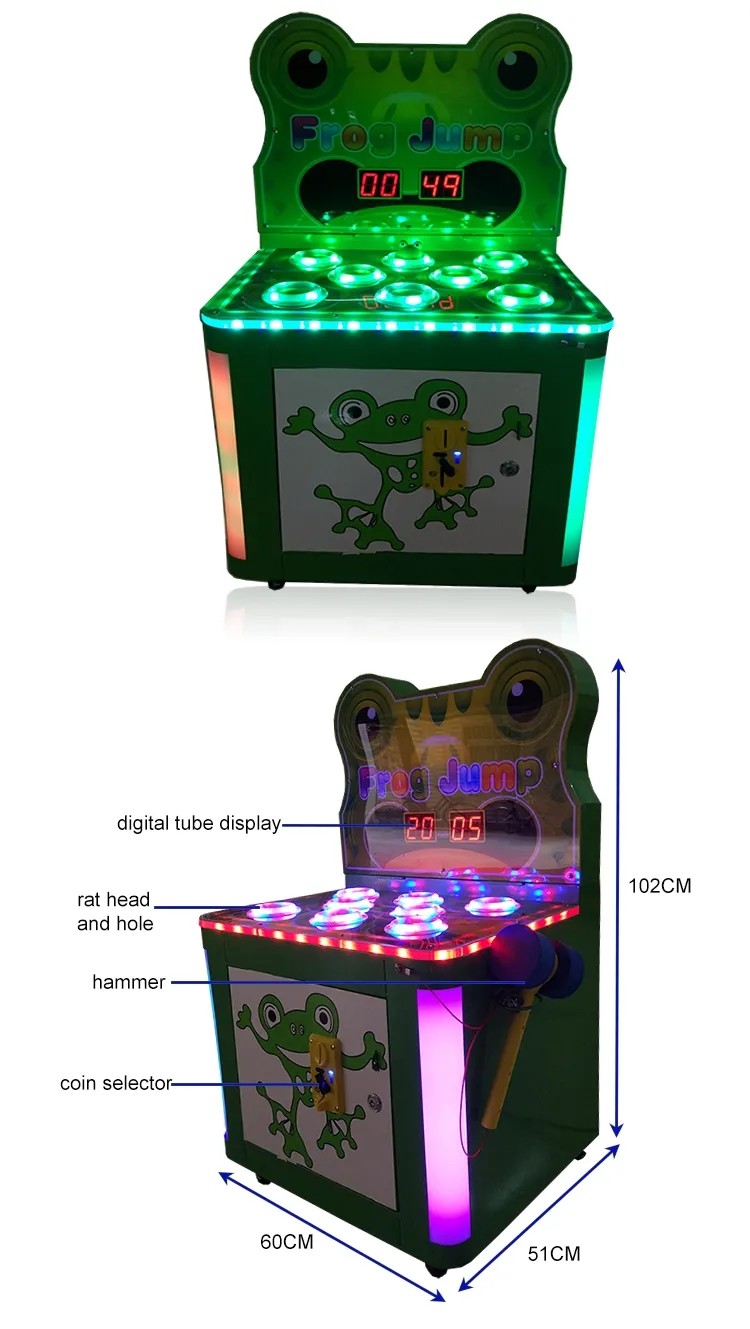 Kids Frog Hammer Arcade Game Machine With Ticket Redemption