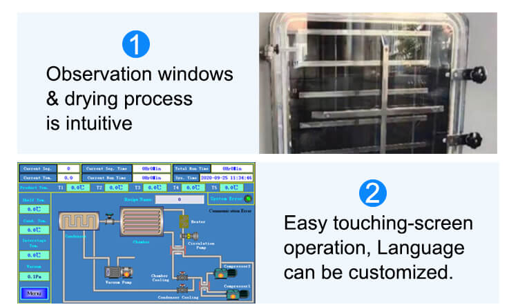 OEM Freeze Dryer Vacuum Pump Freeze Drying Equipment Top Press