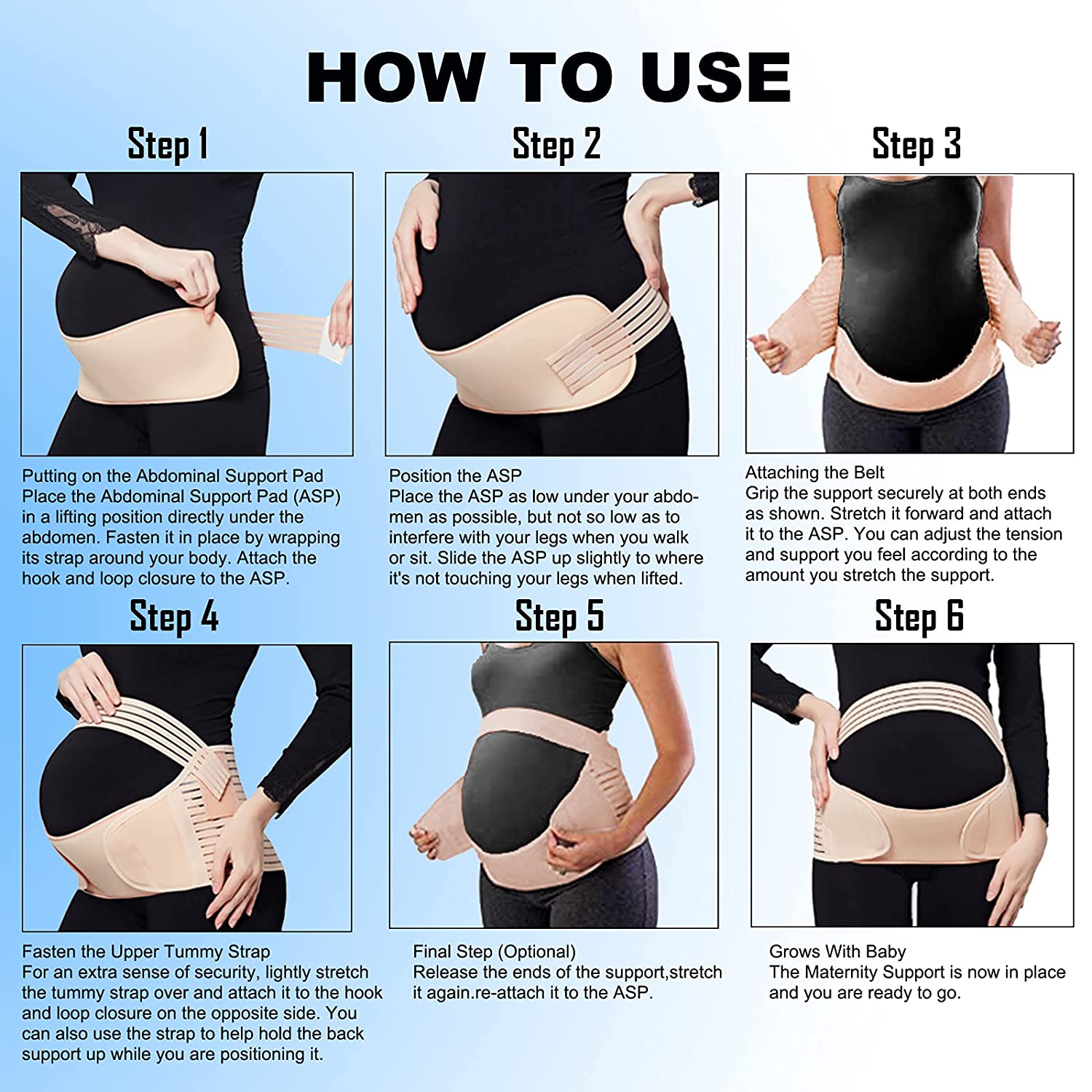 OEM Neoprene 4XL Maternity Pregnant Belly Belt ISO9001 Back Support Girdle