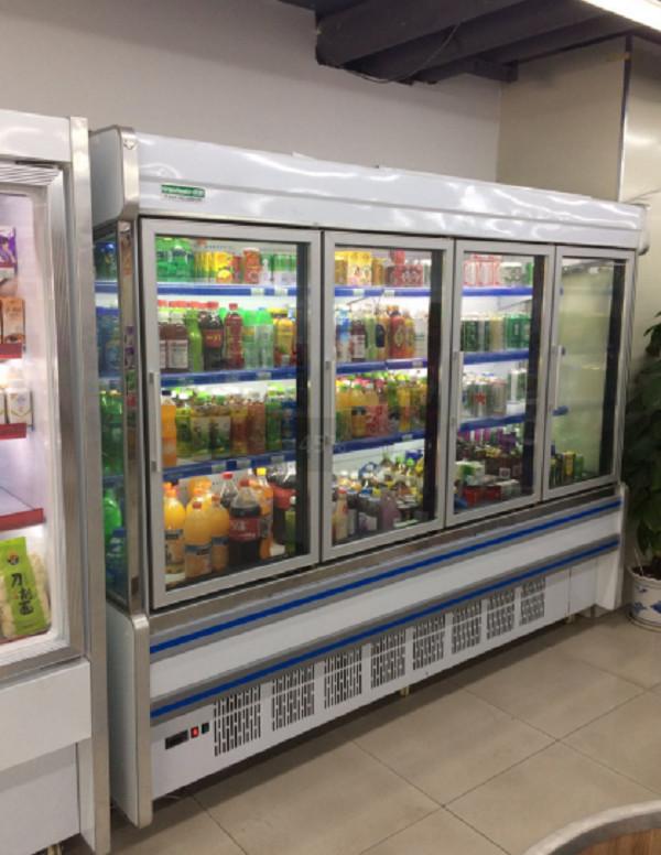 Remote System Multideck Open Chiller / Beverage Refrigerator Showcase