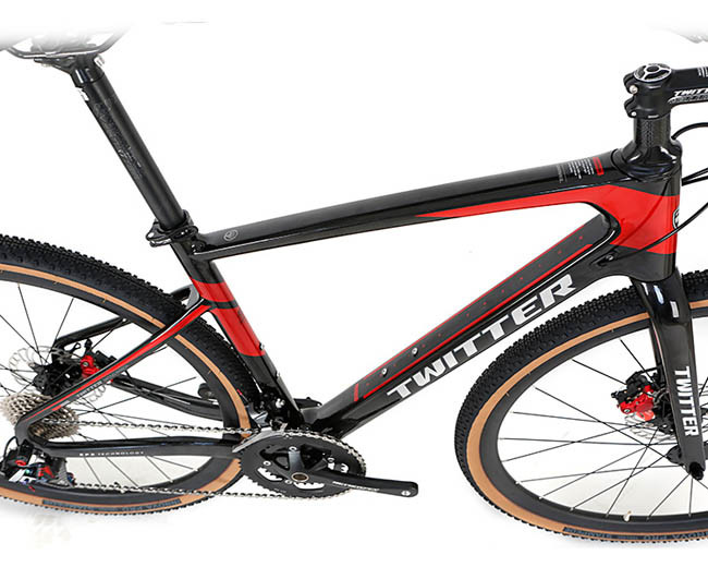 TWITTER Carbon Fiber Hybrid Bike Wheel Size 700x40C For Racing