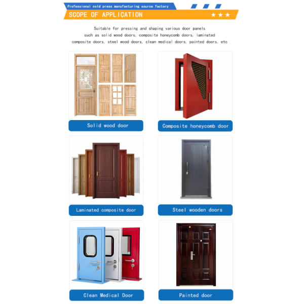 Customized Door Production Line Segmented Cold Press Machine For Doors Plywood Honeycomb Panels