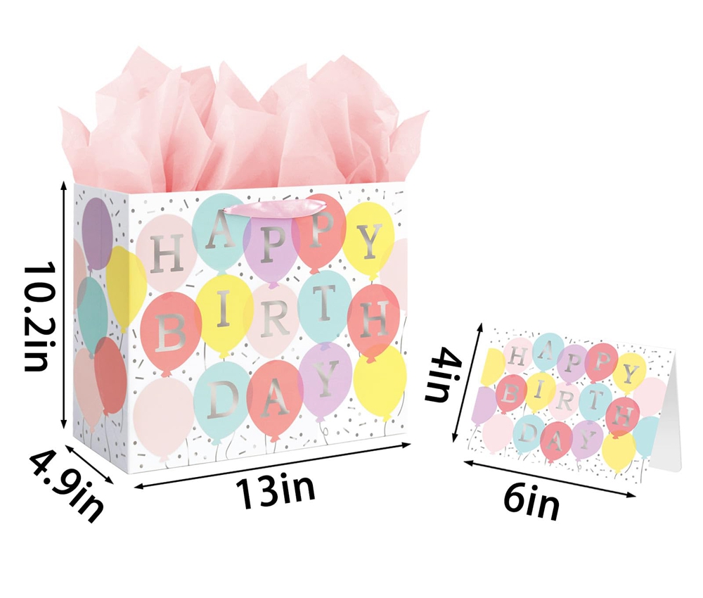 CMYK 4 Color Offset Printing Reusable Handmade Paper Bags With Logo for Birthday Party