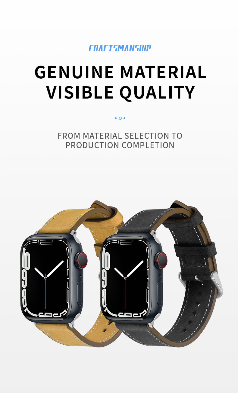 Apple Watch Leather Look Band Bracelet for 38mm 40mm 42mm 44mm Series 7 6 SE 5 4 3 2 1