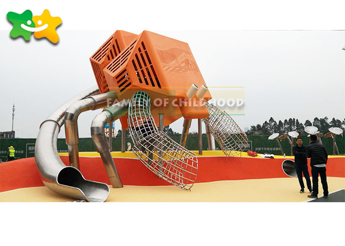 Hermit Crab Outdoor Play Structures Fiberglass Material UV Resistance For Public Places