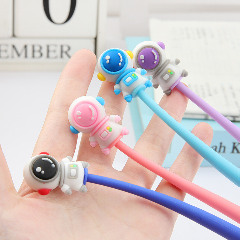 12PCS Cute Astronaut Shaking Gel Pens 0.5 Mm, Black Ink Gel Writing Pens For Office School Supplies Students Children Gift