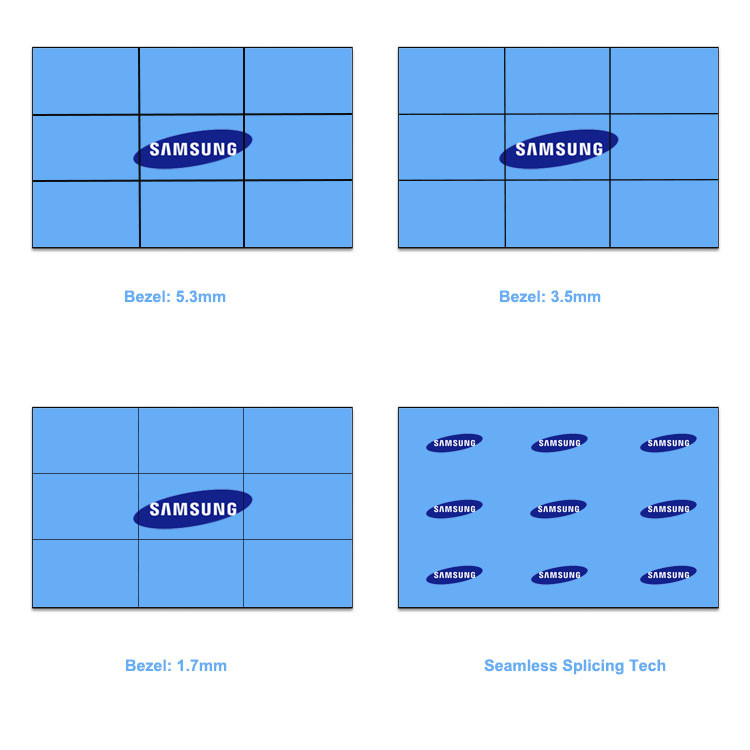 3.5mm Bezel 2x2 Seamless LCD Video Wall 46 Inch Ultra Narrow Frame