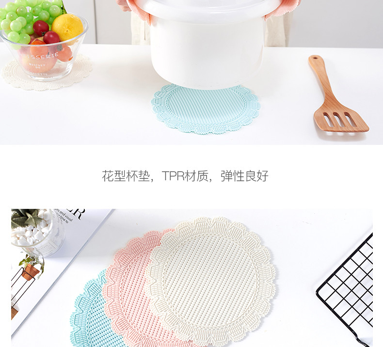 Lower Shape Large Heat Resistant Silicone Mat Drink Cup Coasters