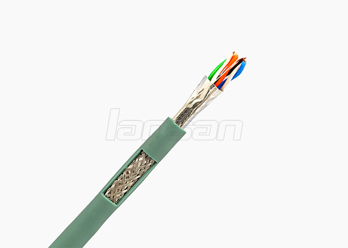4 Pairs PE Jacket 500m 0.5mm CCA SFTP Cat5e Lan Cable