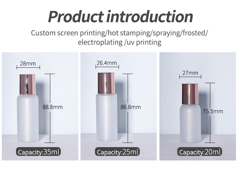 White Luxury Serum Bottle 20ml 25ml 35ml PET Perfume Bottle Custom For Skin Care