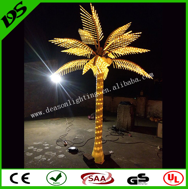 lighted artificial palm trees