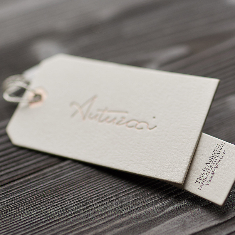 White Round Two Pieces Marble Gilded Coated Paper Hang Tags For Clothing Logo