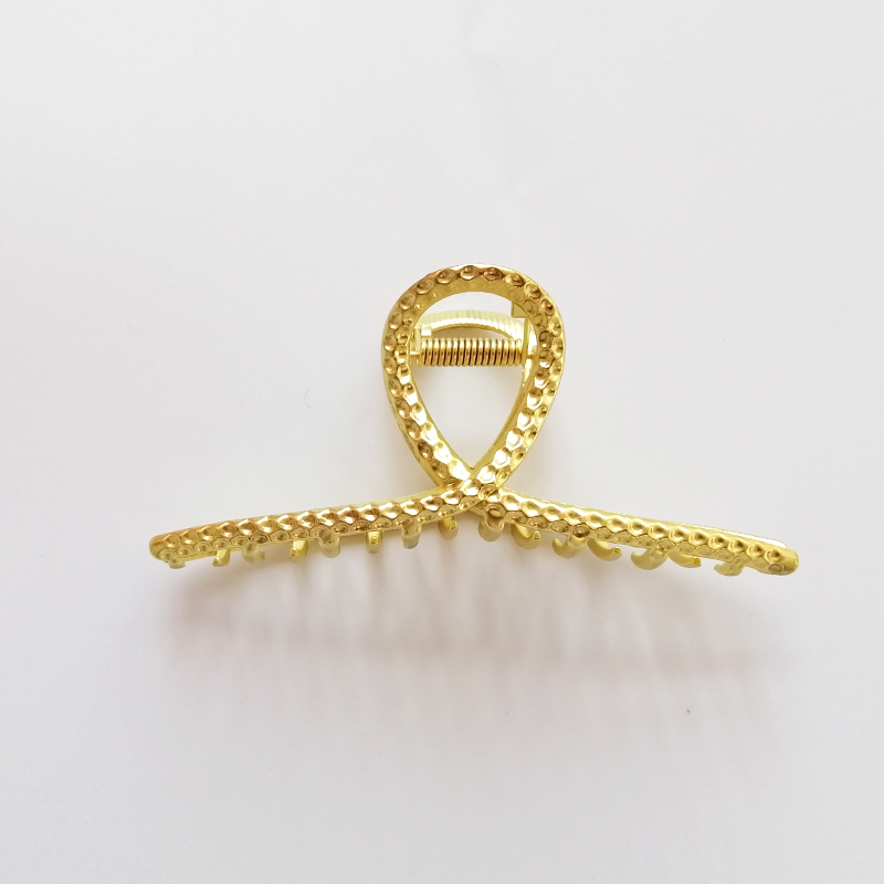 Large Gold Metal Hair Claw Clip For Thick Hair Woman Big Alloy 11.5x4x5cm