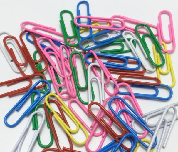 25mm Of 100pcs/Box Vinyl Coated Color Paper Clips For Office Supplies