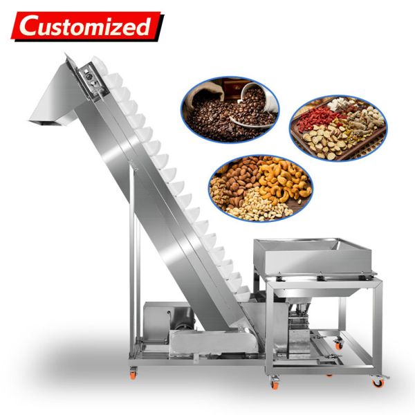 Customizable Bucket Conveyors Automatic Incline Conveyors Food Incline Conveyors Bucket Food Packaging Machines - For Food Snack Factories, Manufactur