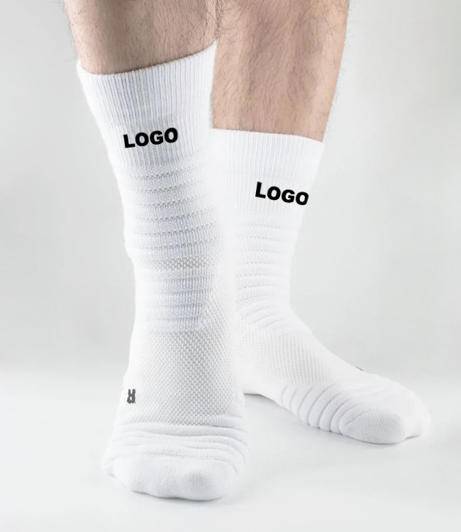 Custom Logo Cushioned Basketball Socks Athletic Men Padded Cotton Socks