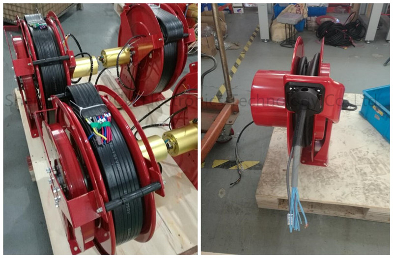 Electric Spring Loaded Heavy Duty Cord Cable Reel For Theatrical Lighting Bar Stage 32a Cable Reel Slip Ring