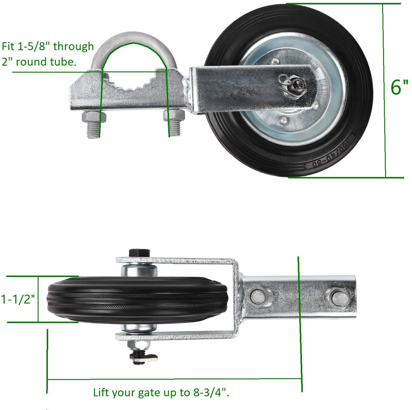 220lbs Carbon Steel Rolling Gate Wheel Carrier For Chain Link Fence Sliding Gates