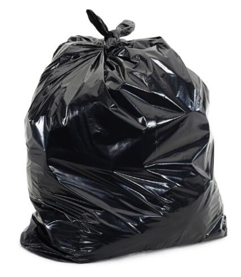 Plastic Customized PLA Biodegradable Trash Bags Black Color On Roll