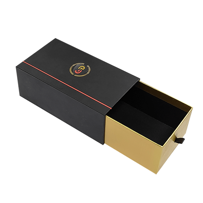 Black Drawer Gift Boxes for Custom Logo Silk Scarves Underwear Socks Panties Packaging