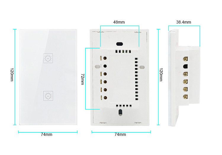 Smart Home Voice Control Eu Us Smart Wifi Wall Touch Switch 1/2/3 Gang Glass Panel Fan Light Switch Smart Home