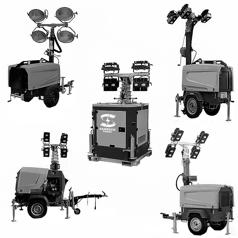 Mining Areas Diesel Light Tower Towable Light Tower Diesel Generator Mobile Light Tower