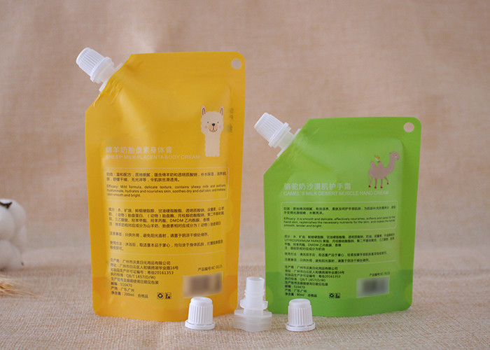 Refillable Custom 150C Printed Spout Bag For Moisure Cream