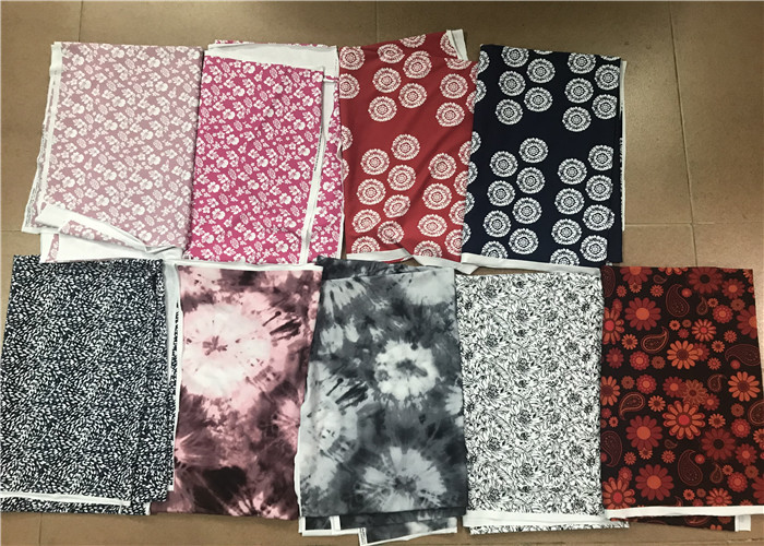 Semi Dull Lycra Spandex Fabric , Vanish Patterned Lycra Stretch Fabric