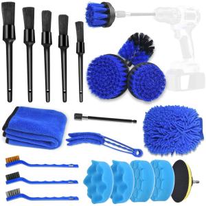 China 21 Pcs Car Cleaning Tools Kit Buffing Sponge Pads For Wheels Dashboard Interior on sale