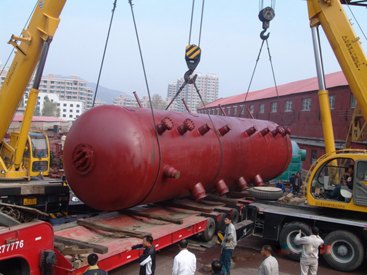 Energy Saving Floor Standing Boiler Mud Drum , Grey High Pressure Drum