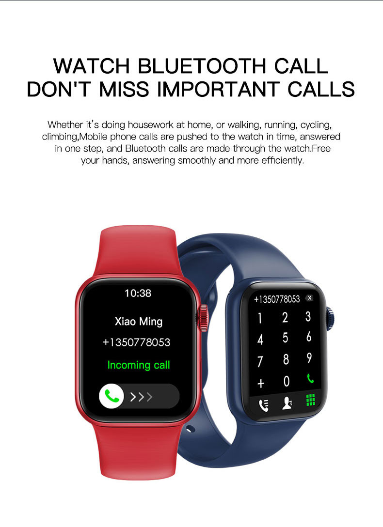 M16 Plus Smartwatch Call Sport Fitness Band Bracelet Heart Rate Password Split Screen Smart Watch Series 6 Women Men