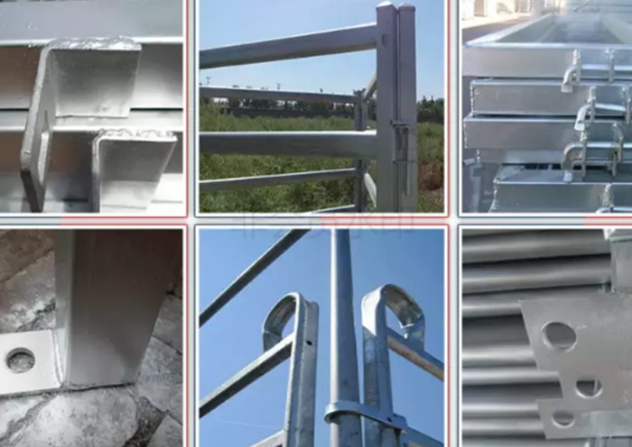 Metal Cattle Farm Equipment 1.6 * 1.8 Meters Hot Dip Galvanized Fence Panel