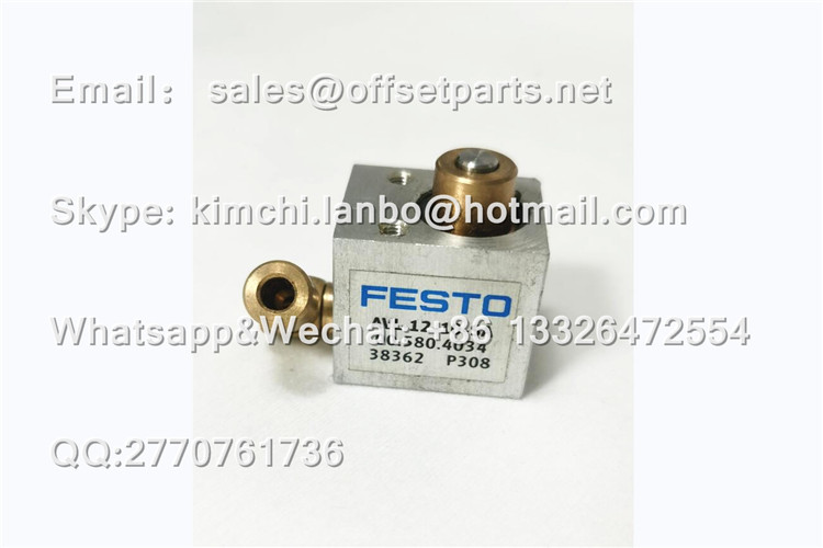 00.580.4034 Pneumatic Air Cylinder Short Stroke AVL-12-10-SA-21468 Offset Printing Machine Replacement