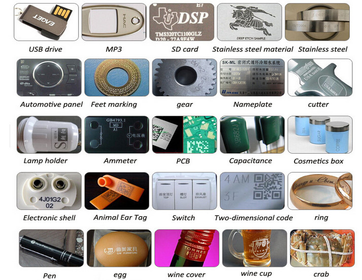 Highly Effective Fly Laser Marking Machine With Conveyor Belt For Metal / Non - Metal