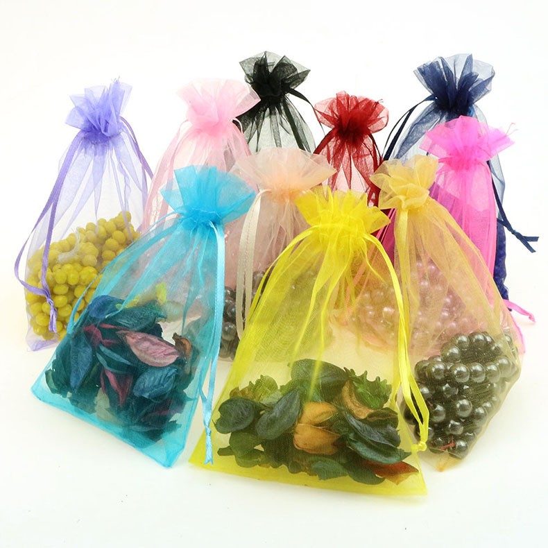 factory price beautiful cheap gift organza drawstring bag gift pouch Jeweller bag