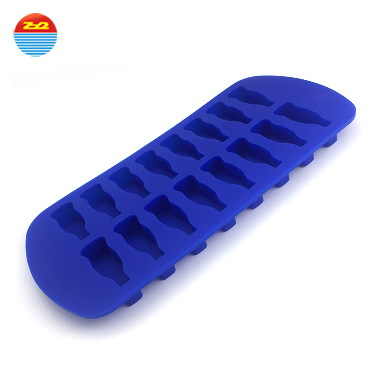 Large personalized Cola Coke bottle shape custom silicone ice cube tray mold