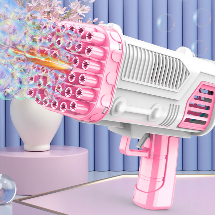 36 Hole Bubble Gun Rocket Launcher Colorful Lights for Children Age Range 2 to 4 Years
