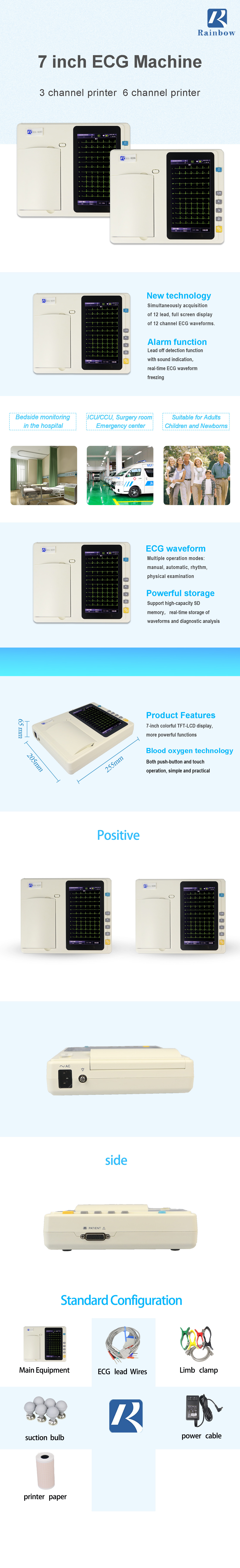 3 Channels Veterinary Clinical Analytical Instruments With 7 Inch TFT LCD Display