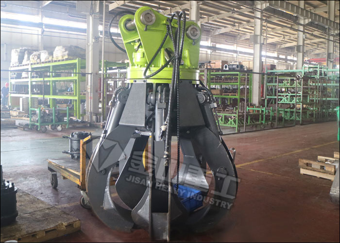 SANY Excavator Rotating Grapple 60-120 Lpm Non Swing Bulk Material Handling