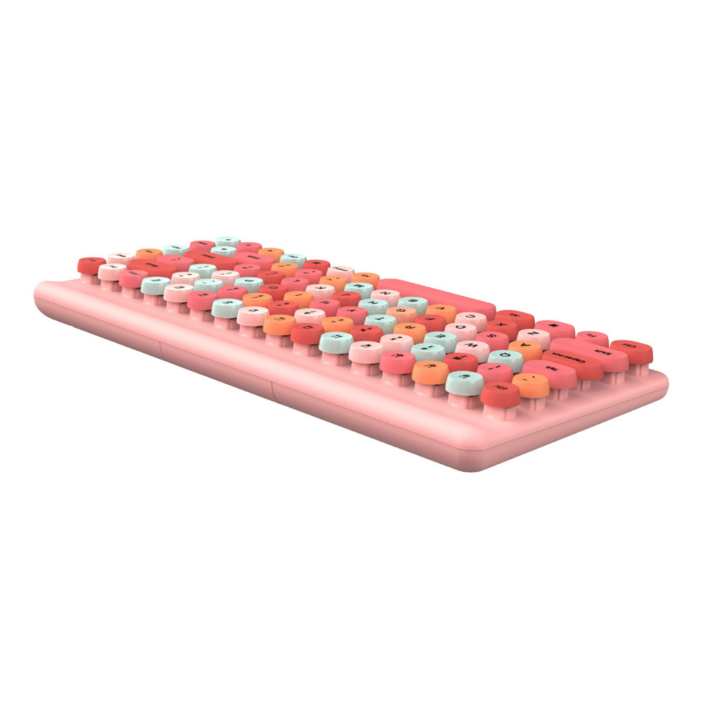 Retro 86-Key Lipstick Wireless Keyboard Mouse ABS Mechanical Keycaps