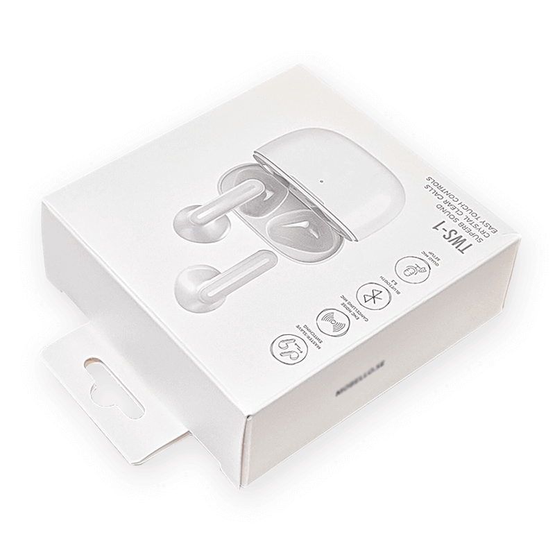 White Paper Tuck End Box Varnishing Headphone Earbud Earphone Box Packaging