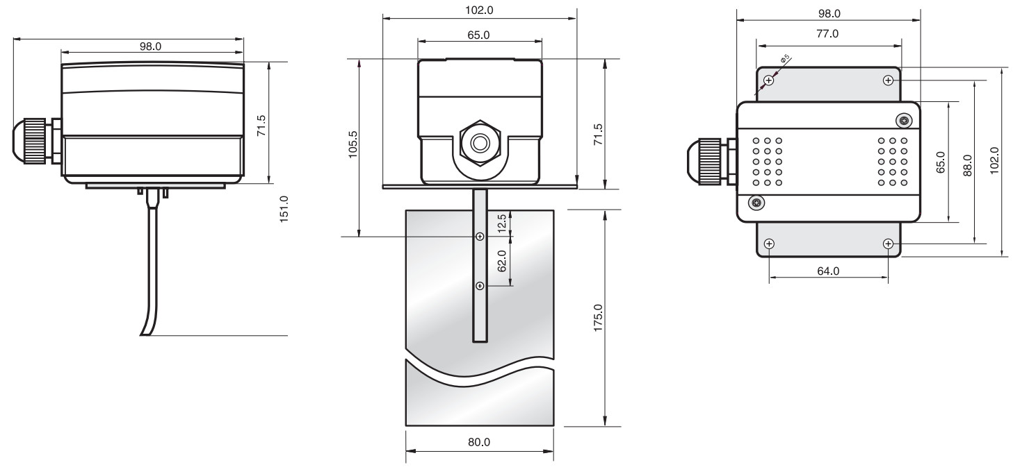 Internal screw SPDT micro air flow switch KAFS Series