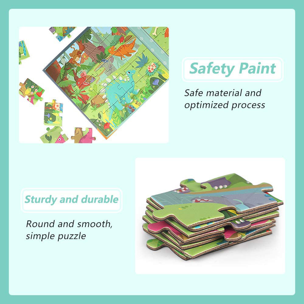 Kids Educational Toy Custom Magnetic Jigsaw Puzzles Combination Book For 4-8 Ages